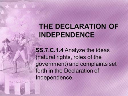 THE DECLARATION OF INDEPENDENCE