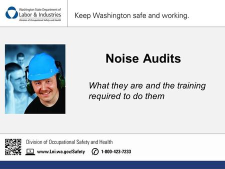 Noise Audits What they are and the training required to do them.