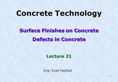 Surface Finishes on Concrete