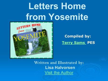 Letters Home from Yosemite