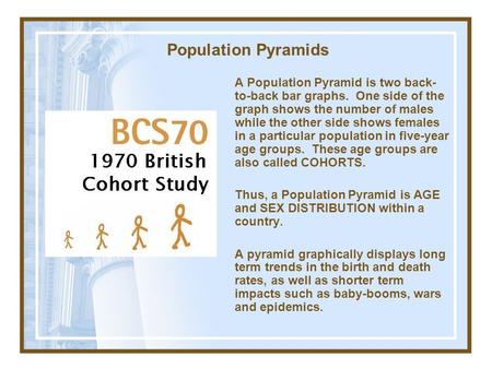 Population Pyramids A Population Pyramid is two back- to-back bar graphs. One side of the graph shows the number of males while the other side shows females.