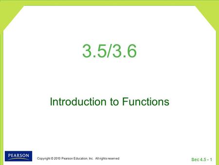 Introduction to Functions