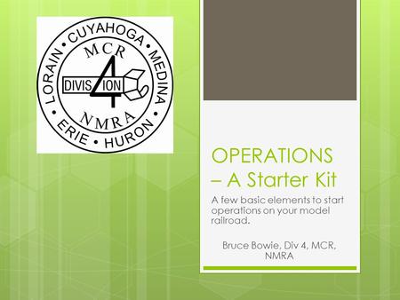 OPERATIONS – A Starter Kit