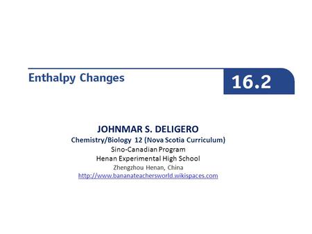 Chemistry/Biology 12 (Nova Scotia Curriculum)