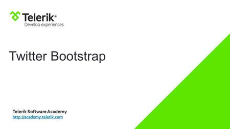 Twitter Bootstrap Telerik Software Academy