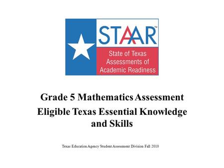 Grade 5 Mathematics Assessment