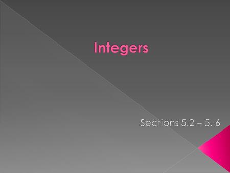 In this section we will discover how to add integers. You’ll notice adding positive integers is the same as always. However, when adding negative numbers,