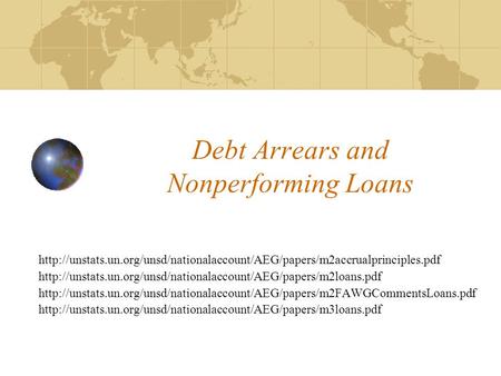 Debt Arrears and Nonperforming Loans