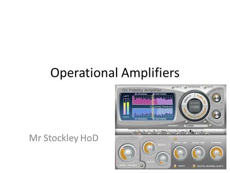 Operational Amplifiers