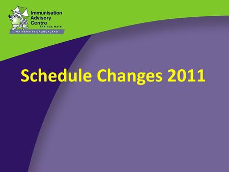 20 April 2011 Schedule Changes 2011.