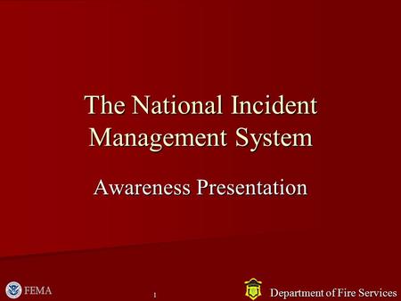 The National Incident Management System