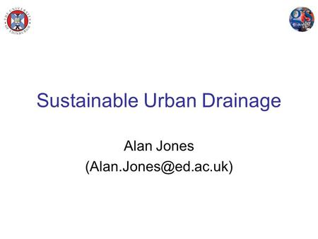 Sustainable Urban Drainage