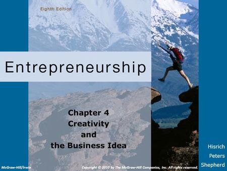 Chapter 4 Creativity and the Business Idea