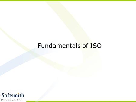 Fundamentals of ISO.