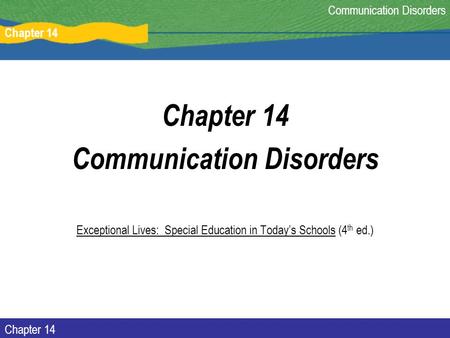 Communication Disorders