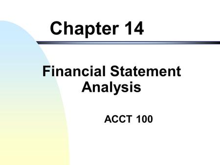 Financial Statement Analysis