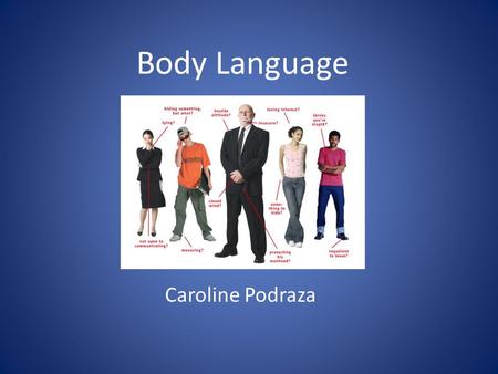 Body Language Caroline Podraza. Non-Verbal Communication.