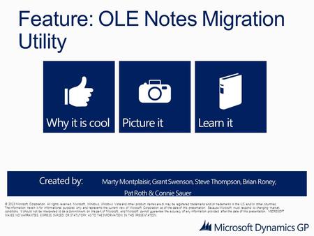 Feature: OLE Notes Migration Utility