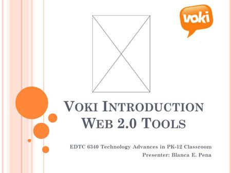 V OKI I NTRODUCTION W EB 2.0 T OOLS EDTC 6340 Technology Advances in PK-12 Classroom Presenter: Blanca E. Pena.