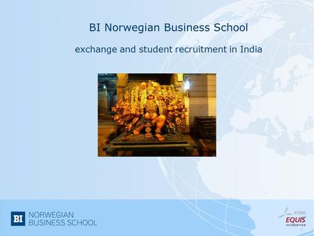 BI Norwegian Business School exchange and student recruitment in India.