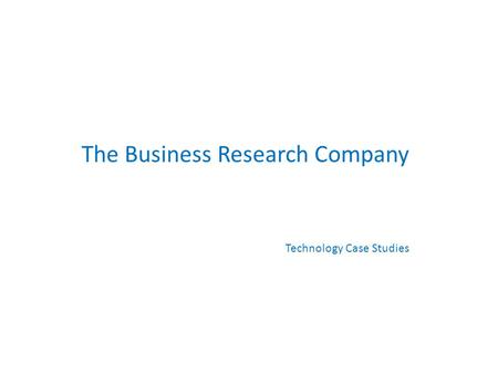 The Business Research Company