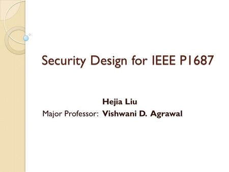 Security Design for IEEE P1687