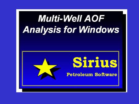 MWaof Mwaof uses standard back pressure test results and flow rates of gas plus liquids from individual wells and performs and Absolute Open Flow (AOF)