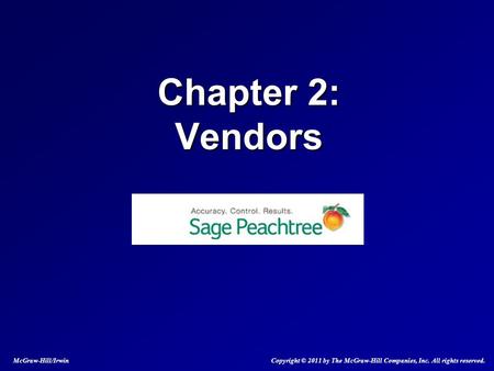 Chapter 2: Vendors McGraw-Hill/Irwin