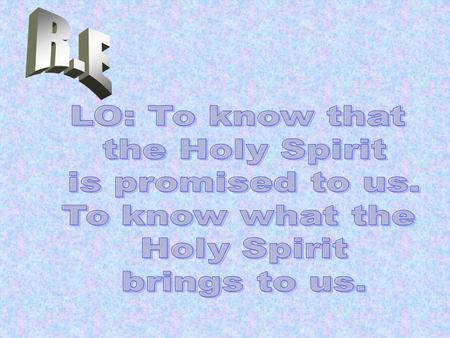 Jesus and the disciples were talking on top of a hill. Jesus said to the disciples “I will be going soon, but God will send his Spirit to be with you”.