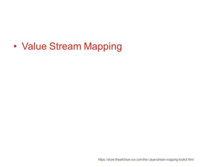 Value Stream Mapping https://store.theartofservice.com/the-value-stream-mapping-toolkit.html.