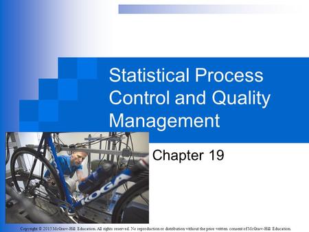 Statistical Process Control and Quality Management