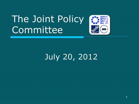 1 The Joint Policy Committee July 20, 2012. 2 JPC: Bay Area Climate & Energy Resilience Project  “Preparing the Bay Area for a Changing Climate”  June.