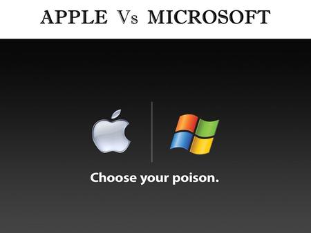 APPLE Vs MICROSOFT.