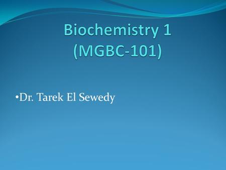 Dr. Tarek El Sewedy. By the end of this lecture, students will learn: 1.Biological function of carbohydrates. 2.Characteristics of carbohydrates Intended.