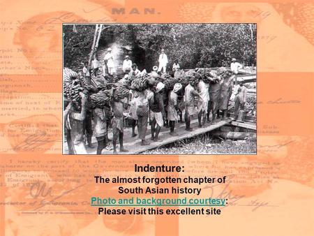 Indenture: The almost forgotten chapter of South Asian history Photo and background courtesyPhoto and background courtesy: Please visit this excellent.