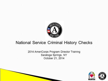 National Service Criminal History Checks