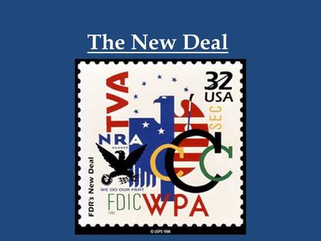 The New Deal. Purpose -By the time of the presidential election of 1932, many Americans were blaming Herbert Hoover for the depression. His Democratic.