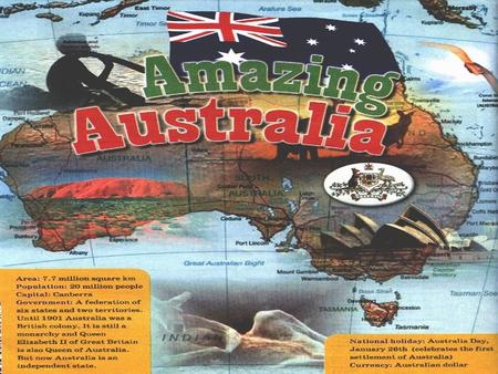 Australia is an island, a continent and a country