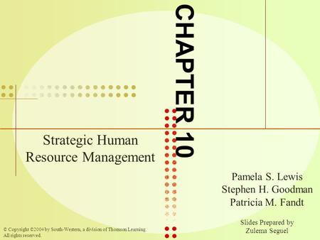 Strategic Human Resource Management