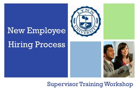 Supervisor Training Workshop