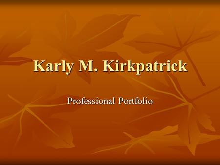 Professional Portfolio