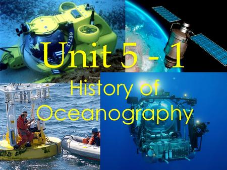 History of Oceanography