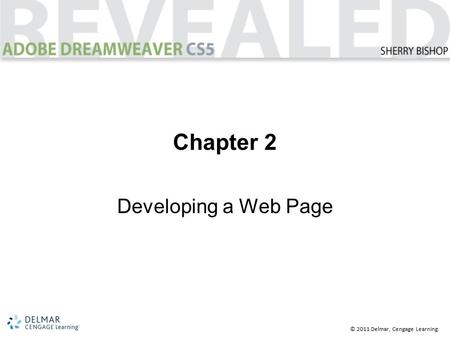 © 2011 Delmar, Cengage Learning Chapter 2 Developing a Web Page.