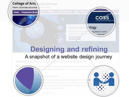 Designing and refining A snapshot of a website design journey.