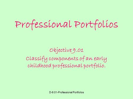 Professional Portfolios