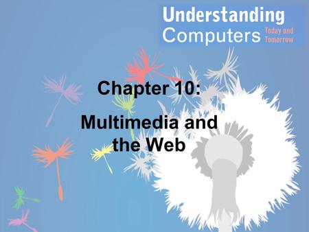 Chapter 10: Multimedia and the Web.