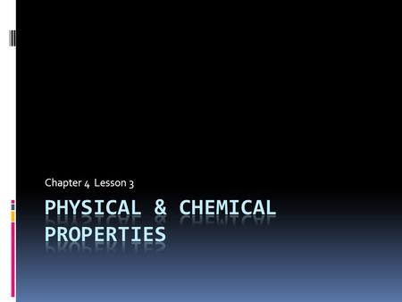 Physical & Chemical Properties