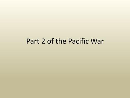 Part 2 of the Pacific War. The U.S. Turns the Tide The Japanese military government underestimated the manufacturing might of the U.S. Aircraft production.