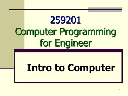 Computer Programming for Engineer