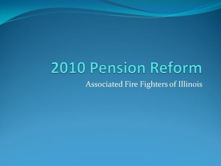 Associated Fire Fighters of Illinois. AFFI COGFA REPORT ANALYSIS The Commission on Government Forecasting and Accountability (COGFA) completed it’s 1.